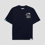 Brewing Anxie-Tea Oversized Tee - Space Blue