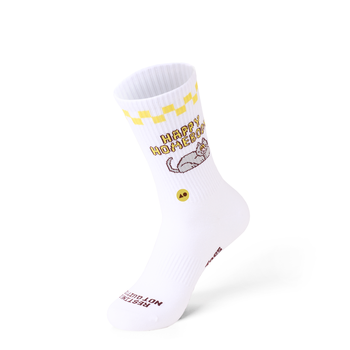 Happy Homebody Ribbed Crew Sock